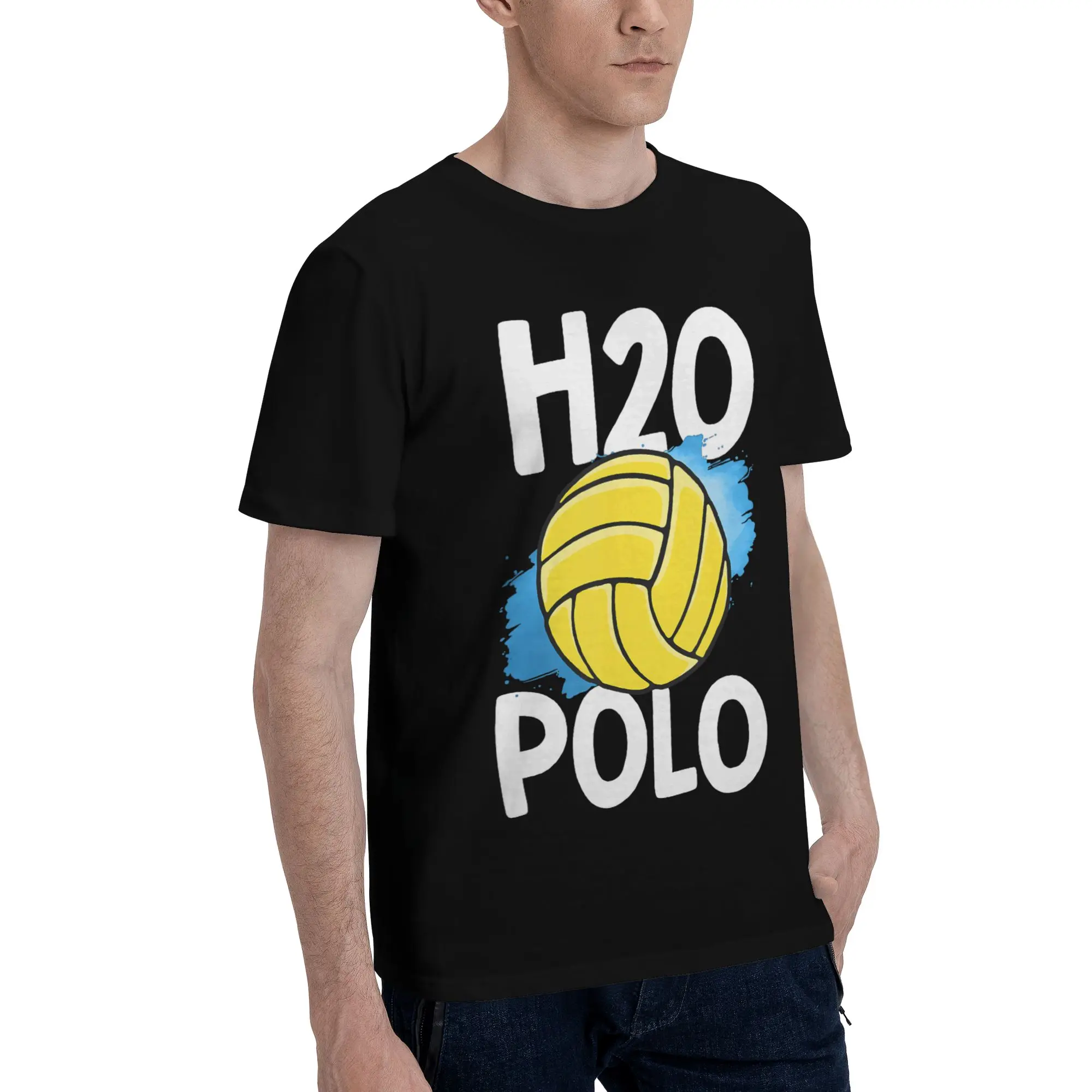 Printed Water Polo Player  T Shirt for Men Women  Cotton Tee Shirt Short Sleeve Clothing
