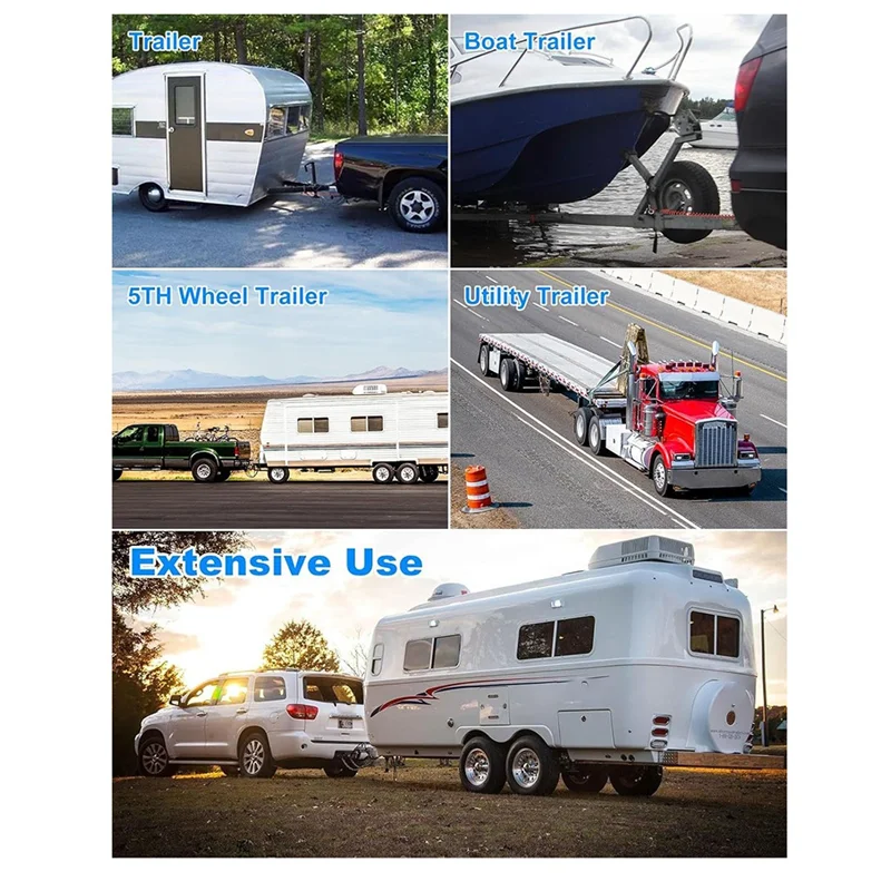 ABGR-2PCS 6FT كابل مقطورة الانفصال ، كابل أمان المقطورة الانفصالية سحب الربيع سلك ملفوف لمعسكر مقطورة RV