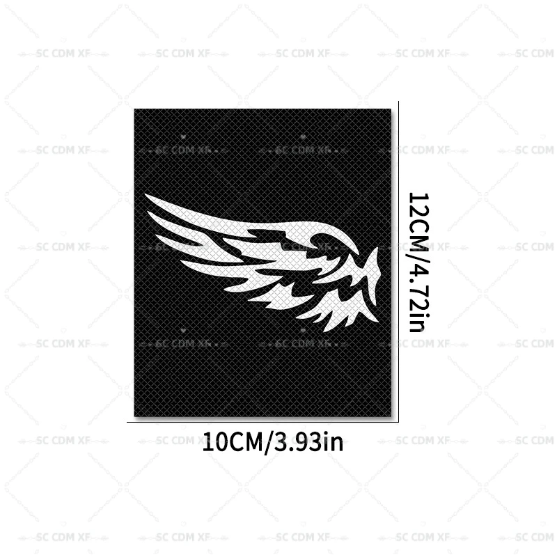 1Pair Wing Motorcycle Handlebar Stickers, Waterproof Anti-slip Vinyl Decals for Bike Scooter Decor