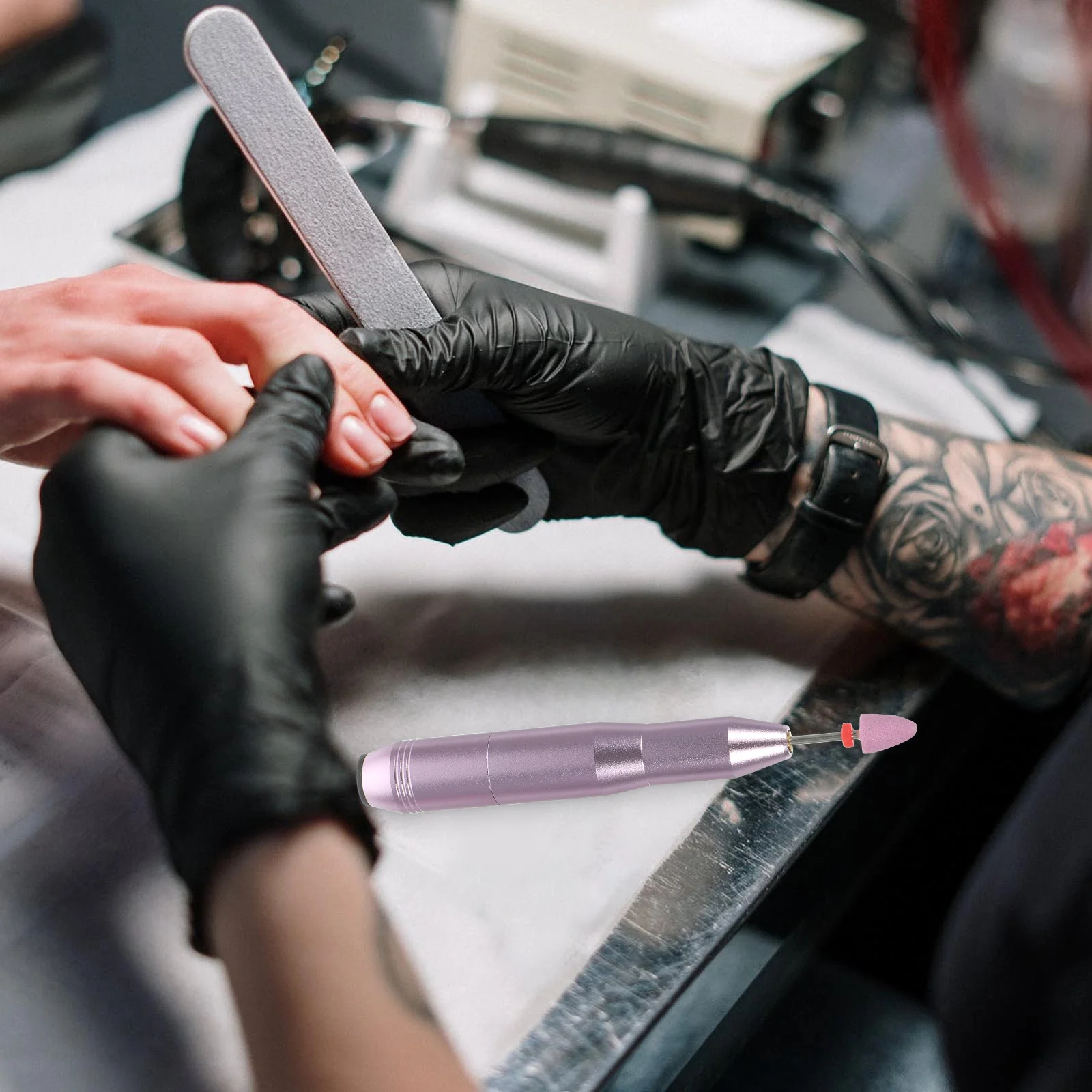 1 zestaw Elektrycznej Polerki do Paznokci, Przenośna Maszynka do Manicure, Narzędzie do Pielęgnacji Paznokci, Polerowania, Przycinania i Manicure