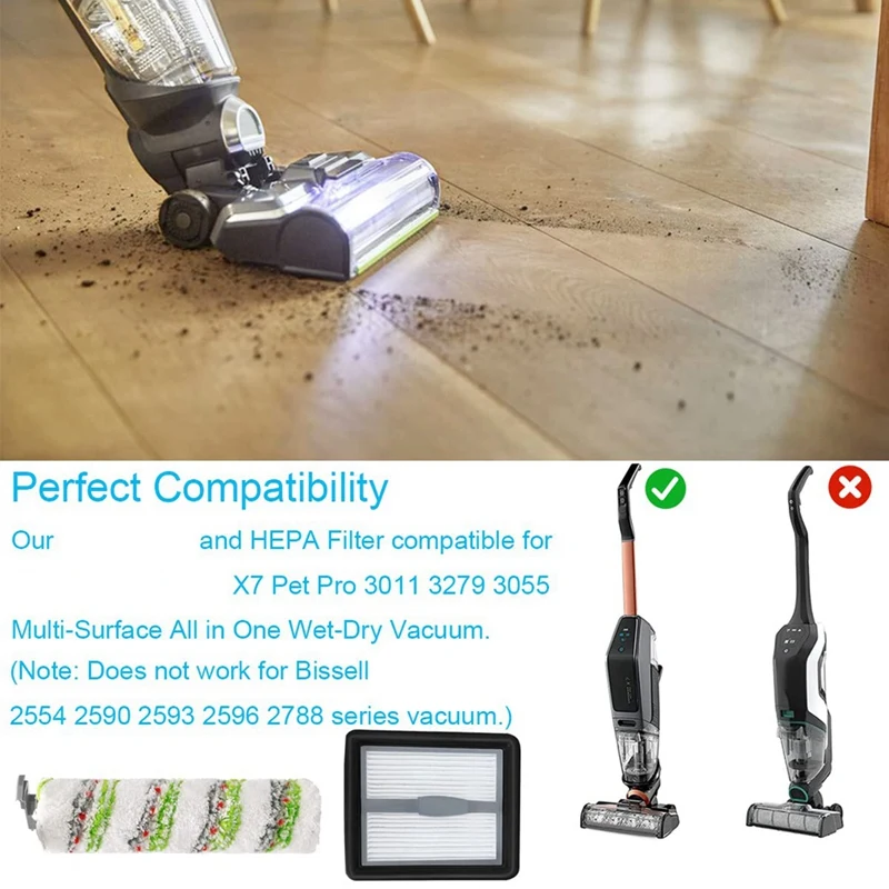 Accessoires pour aspirateur Bissell X7 3350F 2832Z 2955Z, brosse principale de remplacement, filtre HEPA, Promotion!