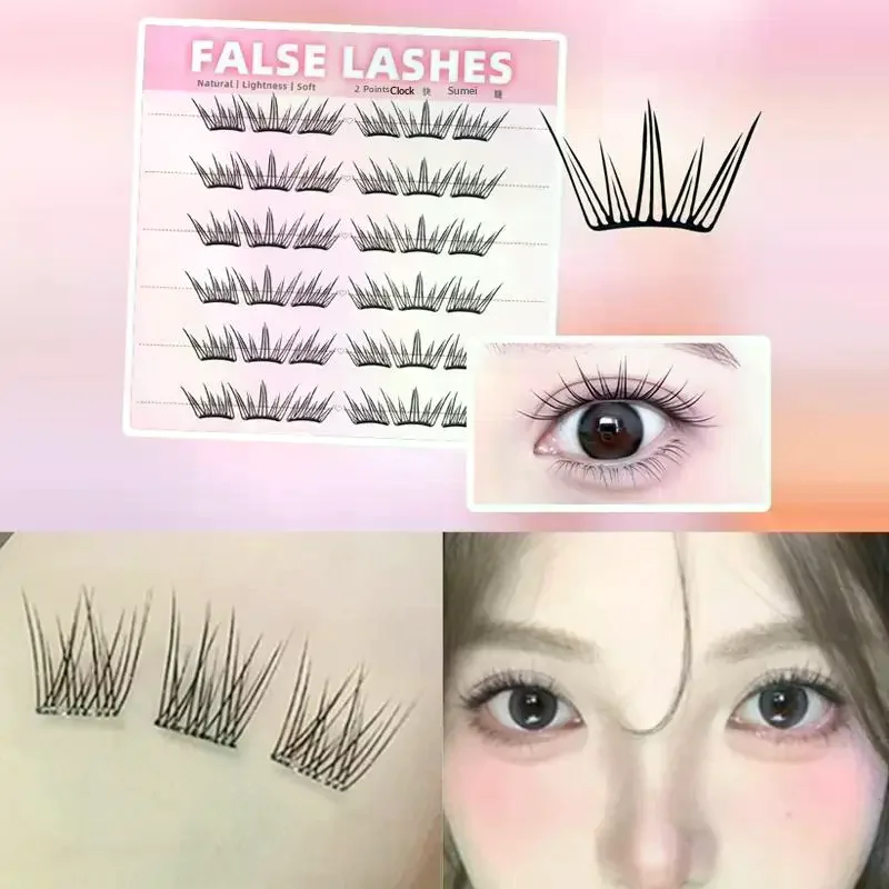 6 Rows Dense Natural False Eye - огляд і ціна Eyelash Extension With Glue