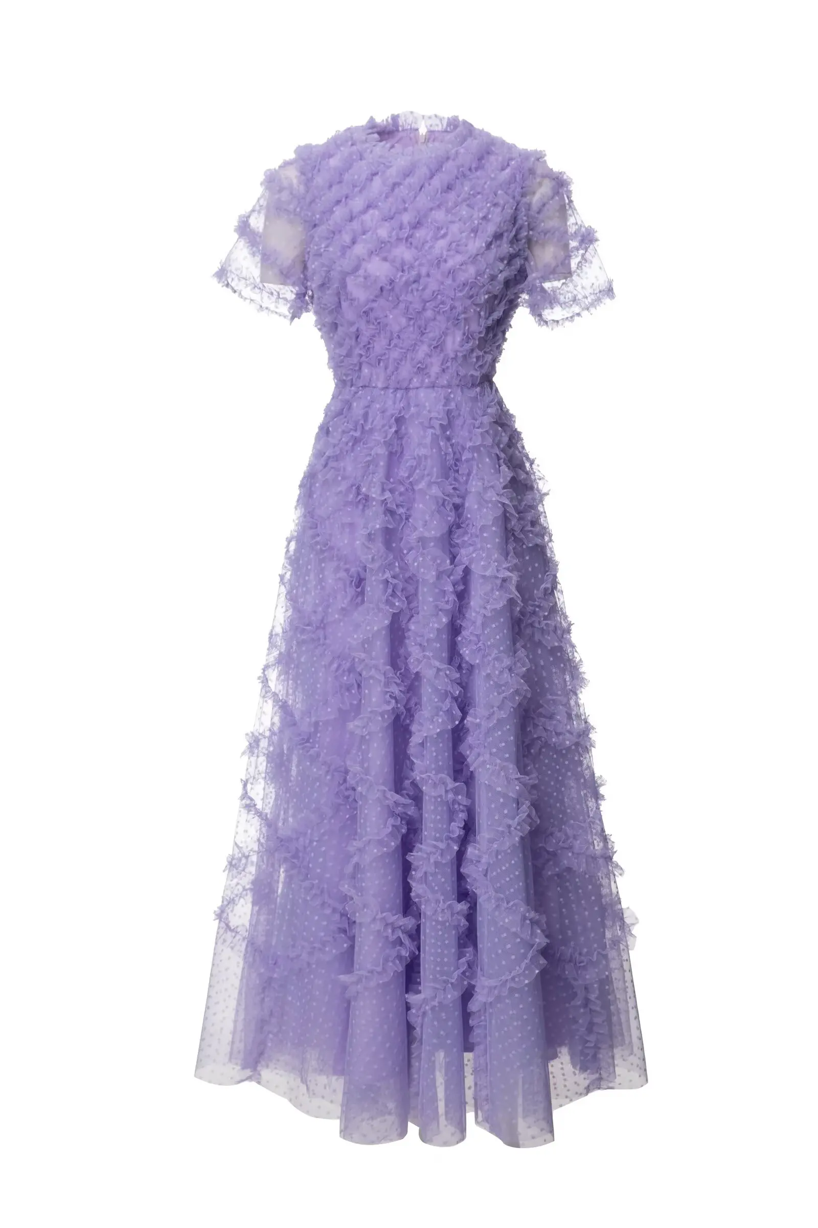 Meyyithun novo vestido feminino em torno do pescoço de manga curta malha em camadas babados borda elegante boêmio vestido de baile baile 0317mz01