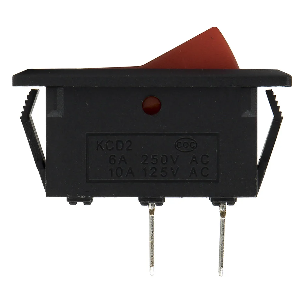10 Stks/partij KCD2-101 Perforeren 29X13 Mm 2 Pin On-Off Boot Rocker Switch Schakelaar