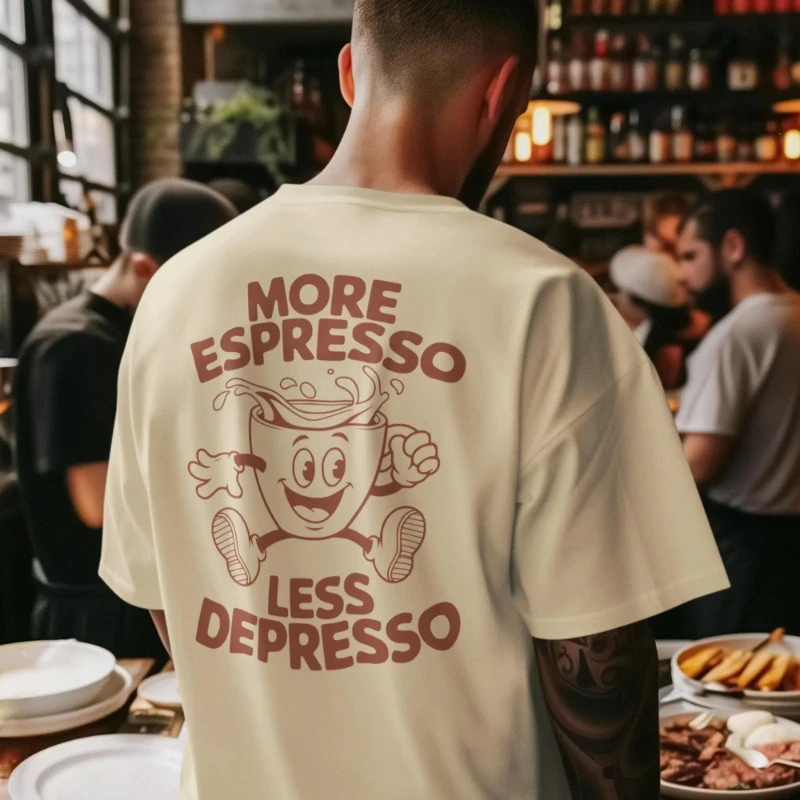 Interessante Zitate von Coffee Enthusiast Shirts, Herren- und Damen-Sommer-Kurzarm aus reiner Baumwolle, modische, lockere T-Shirts