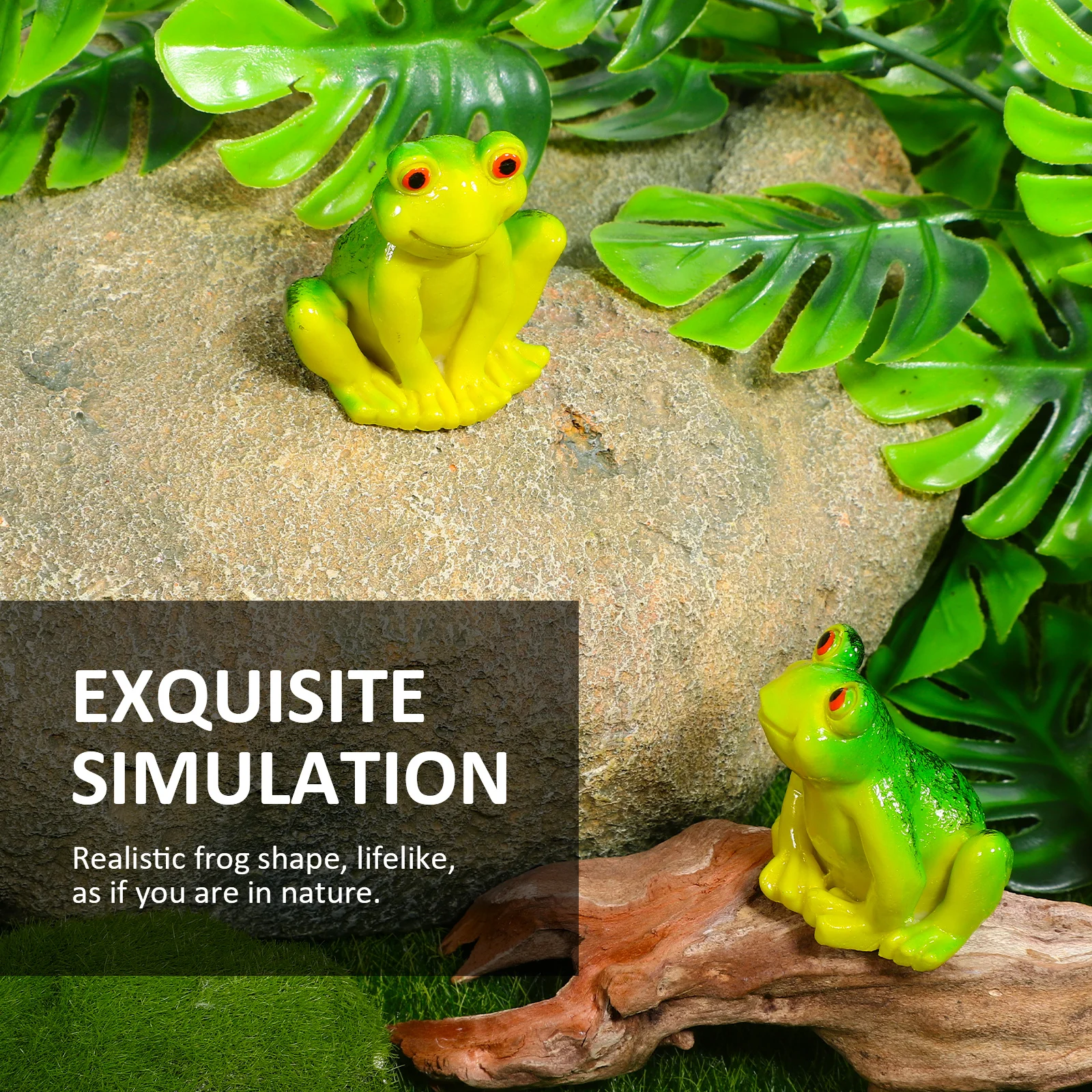 

2Pcs Mini Frog Statues Resin Animals Sitting Jumping Garden Decor Outdoor Lawn Ornaments Frog Gifts Mini Frogs