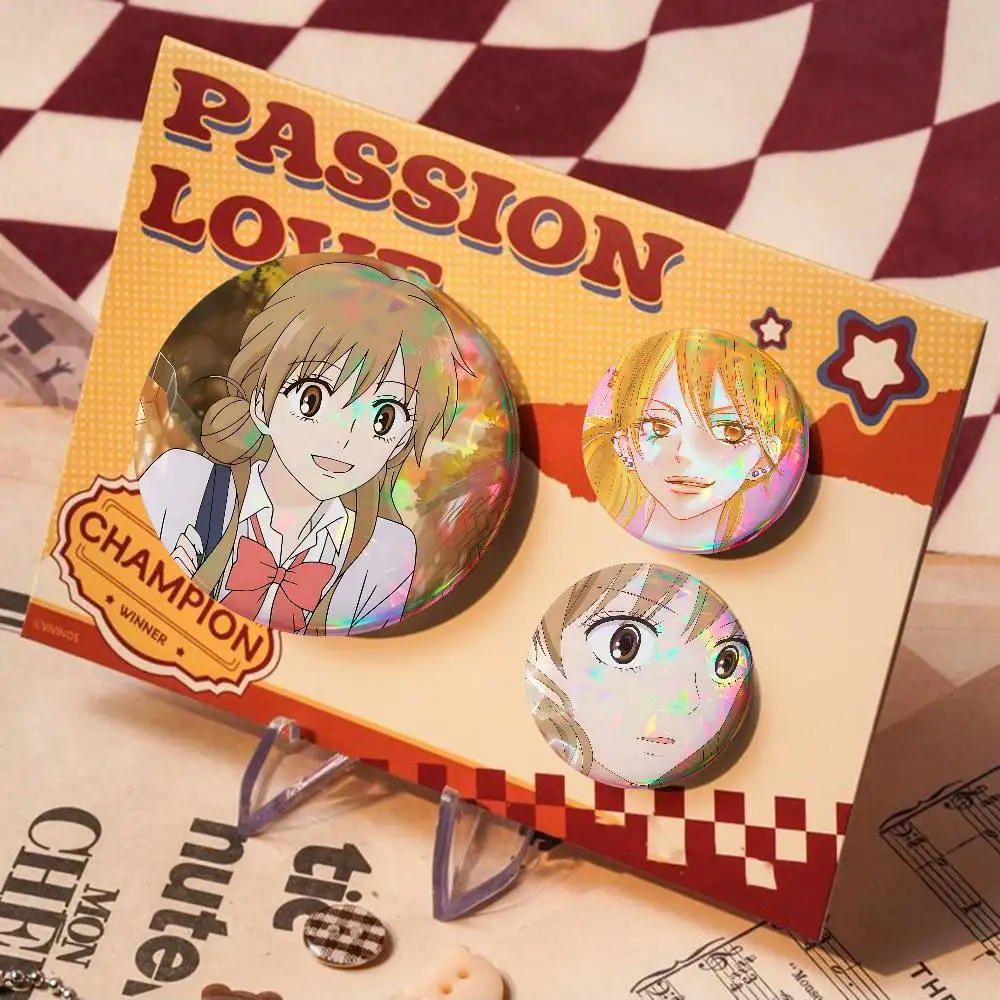 Anime Kurumizawa Ume For Badge Personalized Custom Laser Reflective Badge Hologram Metal Enamel Pin Brooch Souvenir Gift