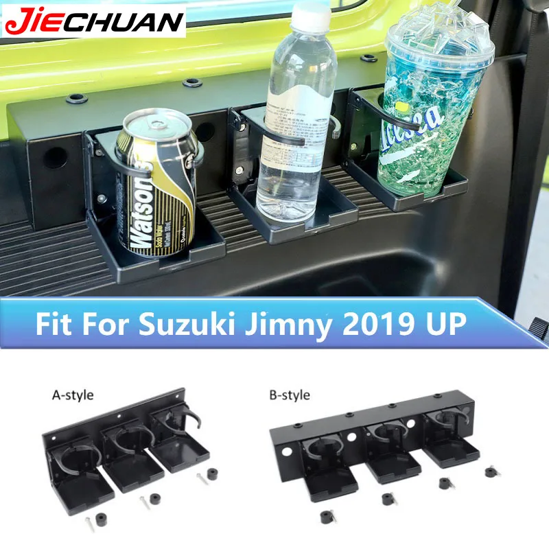 

JIECHUAN автомобильный держатель для стакана с водой на заднее сиденье, кронштейн для напитков, подголовник, подходит для Suzuki Jimny 2019, аксессуары для внутреннего хранения