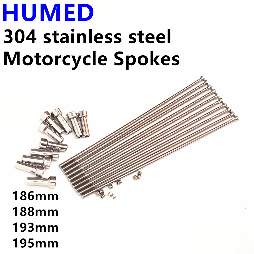 Straight Pull Head Diameter 3.5 mm 9G Motorcycle Spokes 304 Stainless Steel Material Round Body For  R1200GS R1250GS ADV Spokes