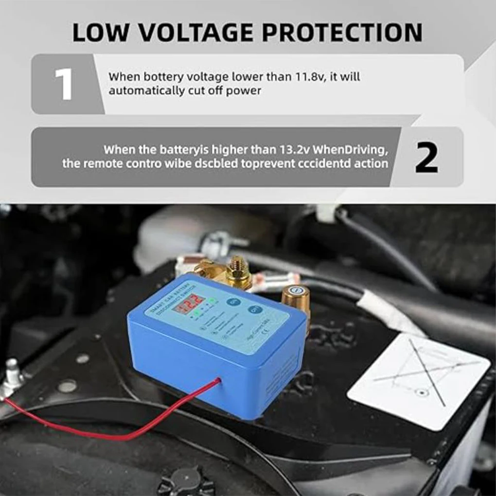 Blue Remote Battery Disconnect Switch Real-time Voltage Display Delivers Reliable Voltage Monitoring And Manual Control