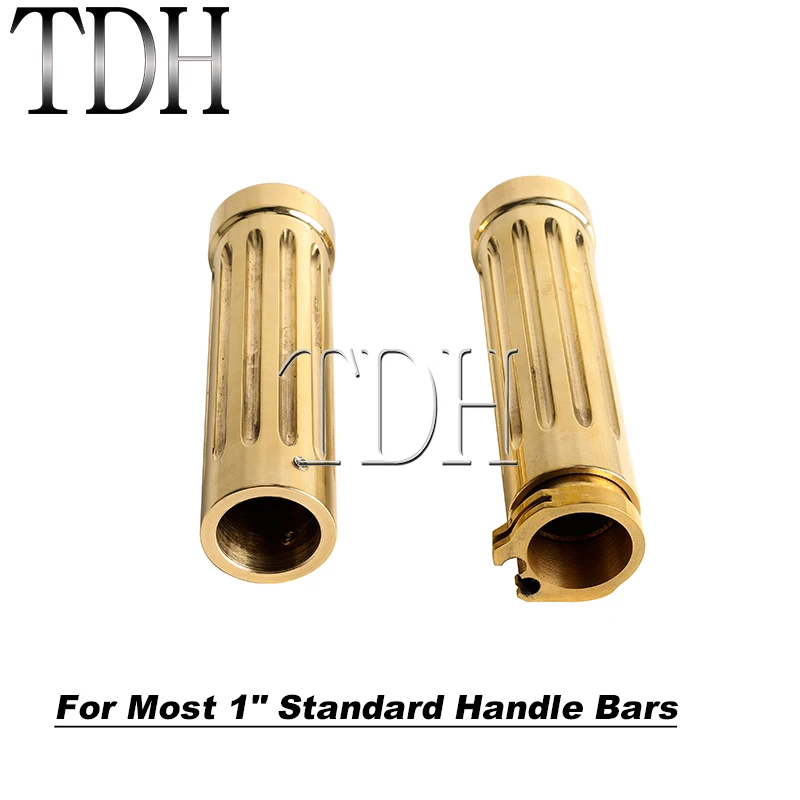 

1 Pair 25mm Motorcycle Handlebar Hand Grips Handle Bar 1 inch Brass Grip For Honda Yamaha Kawasaki Harley Cafe Racer Universal