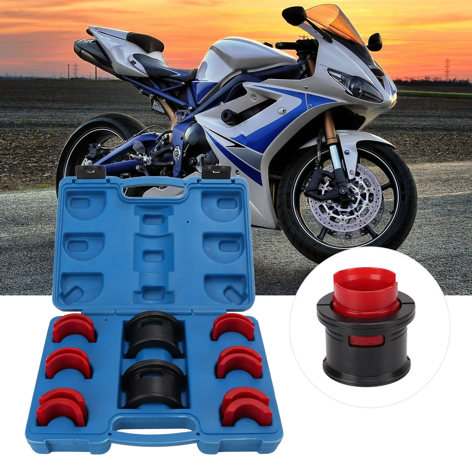 

Набор инструментов для установки передней вилки 35-50 мм из углеродистой стали для мотоциклов и велосипедов