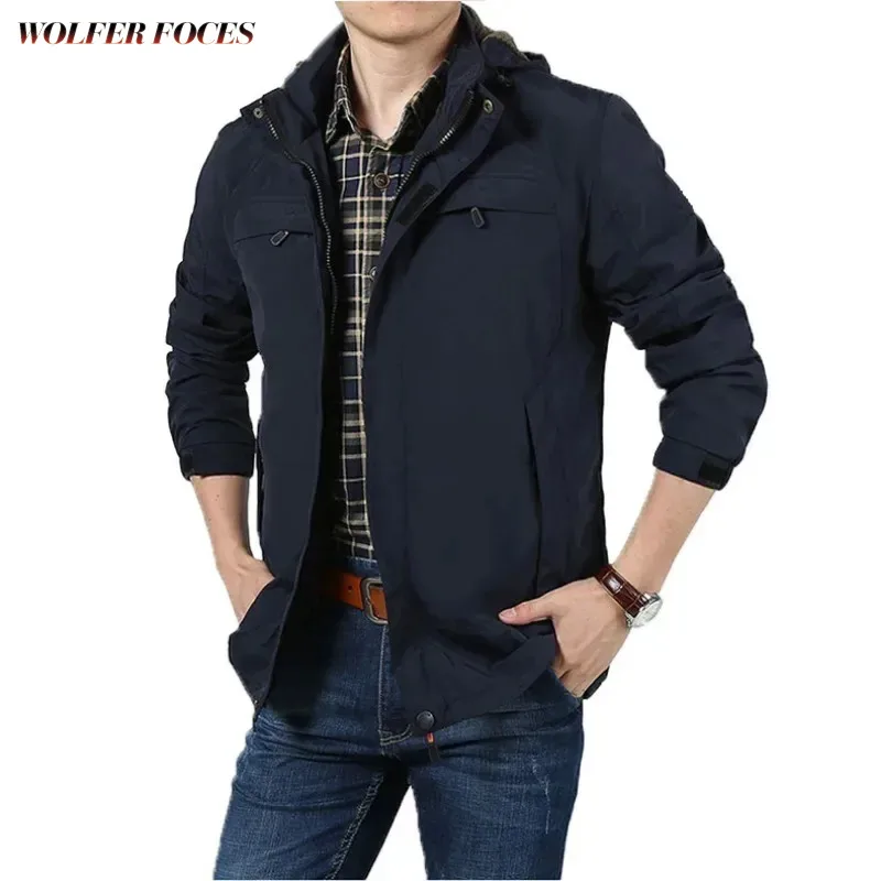 

Best Men's Spring Windbreaker Jackets for Mens Style Clothing Nature Hike Hooded Outdoor Selling Coats Cold Leisure Winter Coat