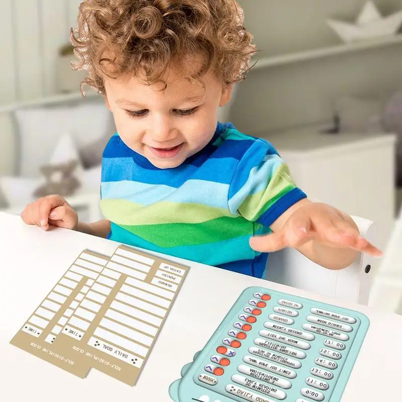 Chore Chart para adultos e estudantes, check-in Board com Checklist Slider, auto-disciplina, White Schedule Board