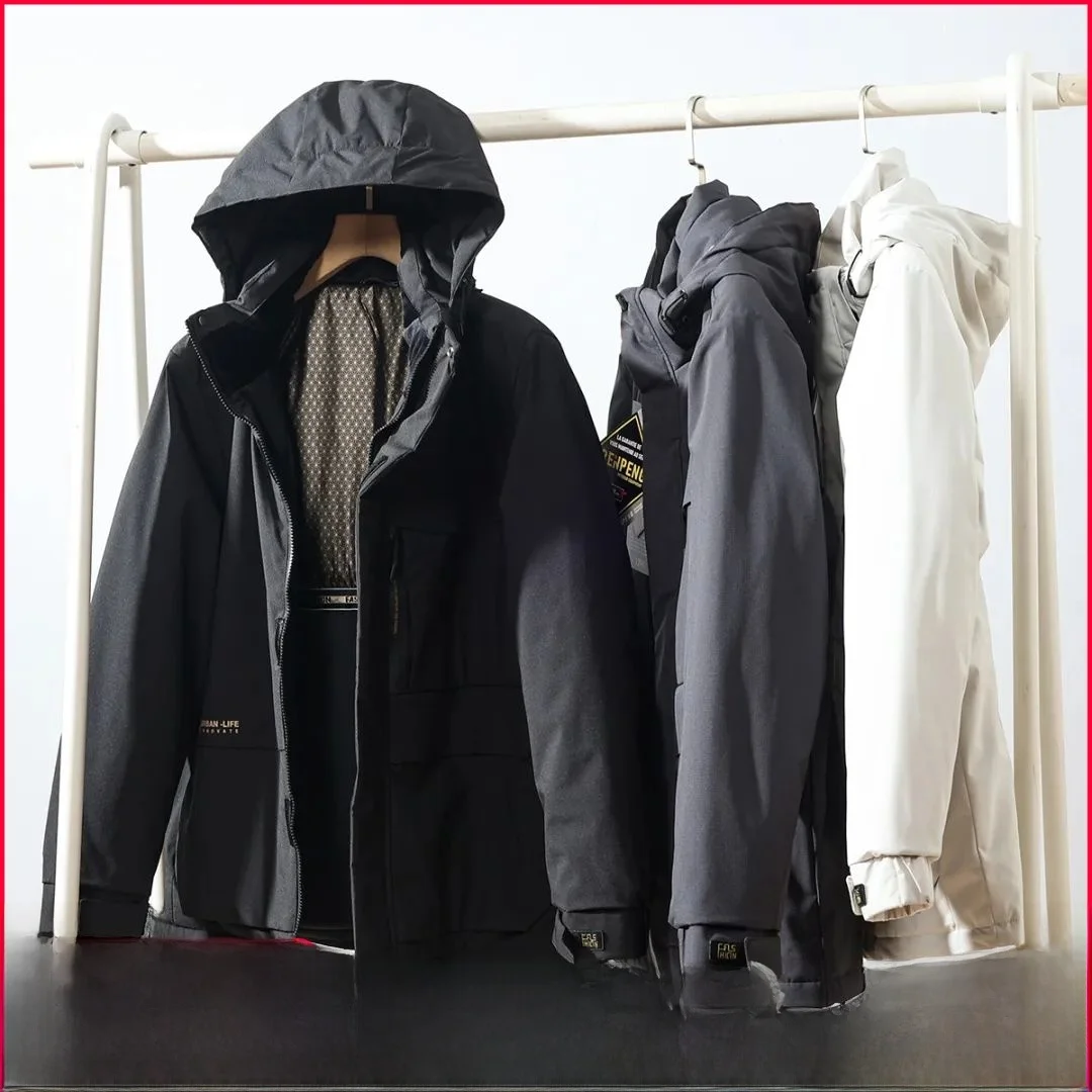 

High-End Functional Men's Outdoor Cotton Jaet Winter New Arrival Windproof Waterproof Fce-Lined Thi Warm Hooded Coat