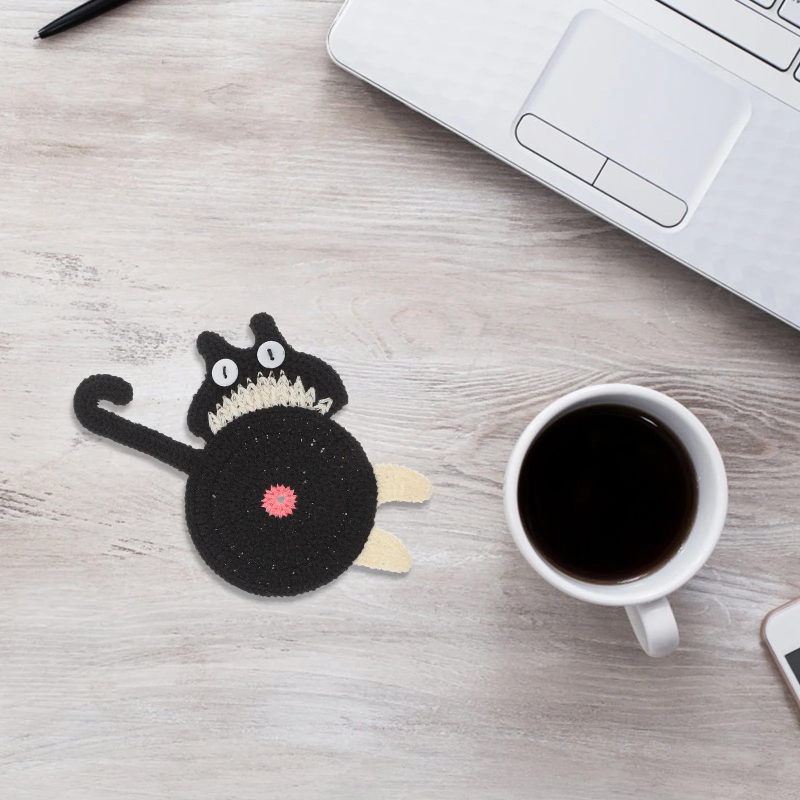 

Coaster Cute Crochet Cup Pad Heat Insulation Non-Slip Table Mat For Home Kitchen Decor Coasters