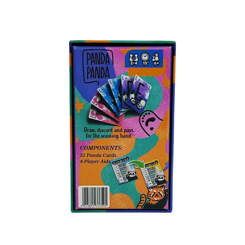 PANDA PANDA Card Board Game Exciting Family Game Night Choice 15 Minutes Quick Play2-4 Players Compact Travel Friendly Small Box