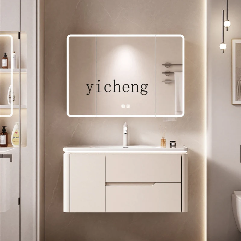 Picture 3: LX Bathroom Cabinet Ceramic Integrated Bathroom Side Storage Cabinet Smart