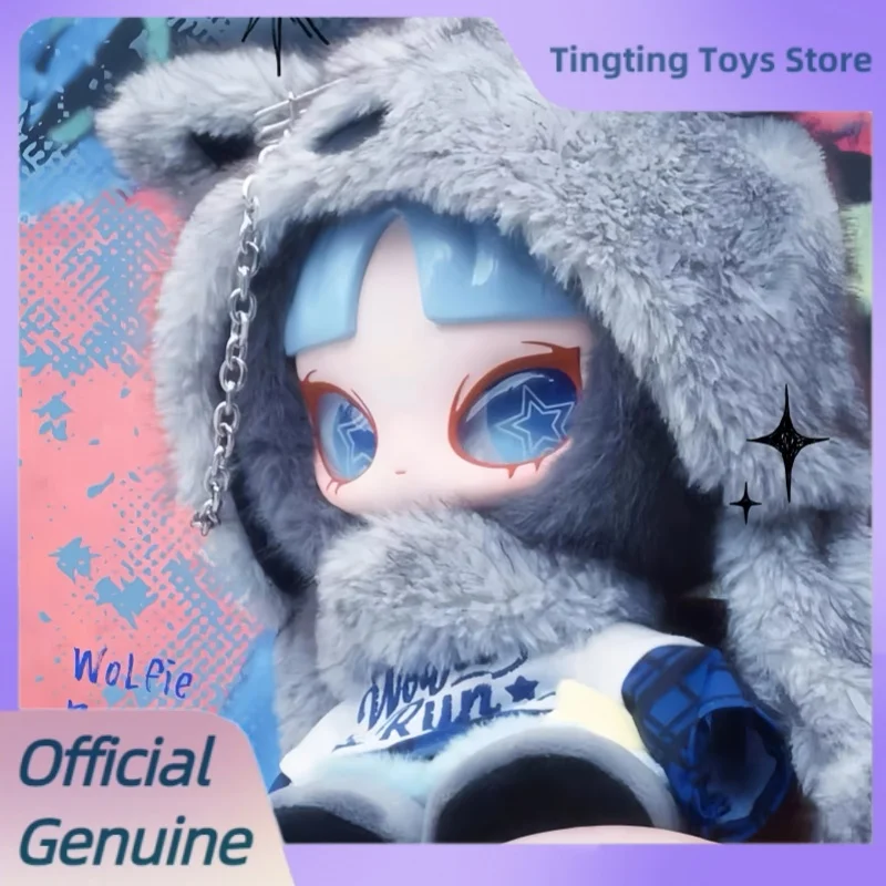 Genuine Inn'S Wolfie Run Fast Vinyl Plush Doll / Inn Bunny Falling