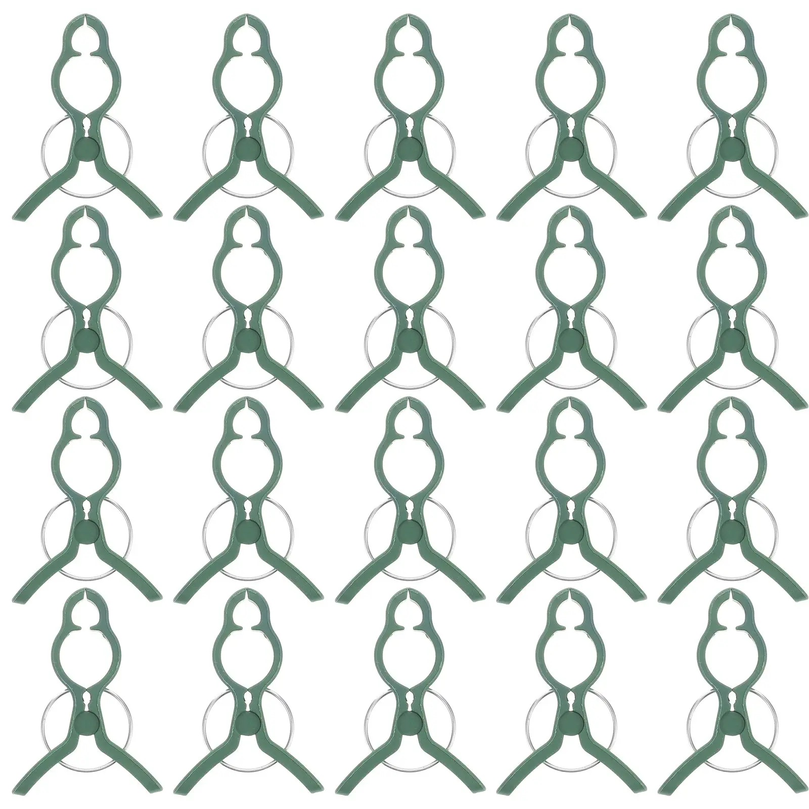 

50pcs Plant Clip Set Gardening Clips Tomato Plants Support Cage Vine Climbing Fixing Scaffold Phalaenopsis Plastic Reusable