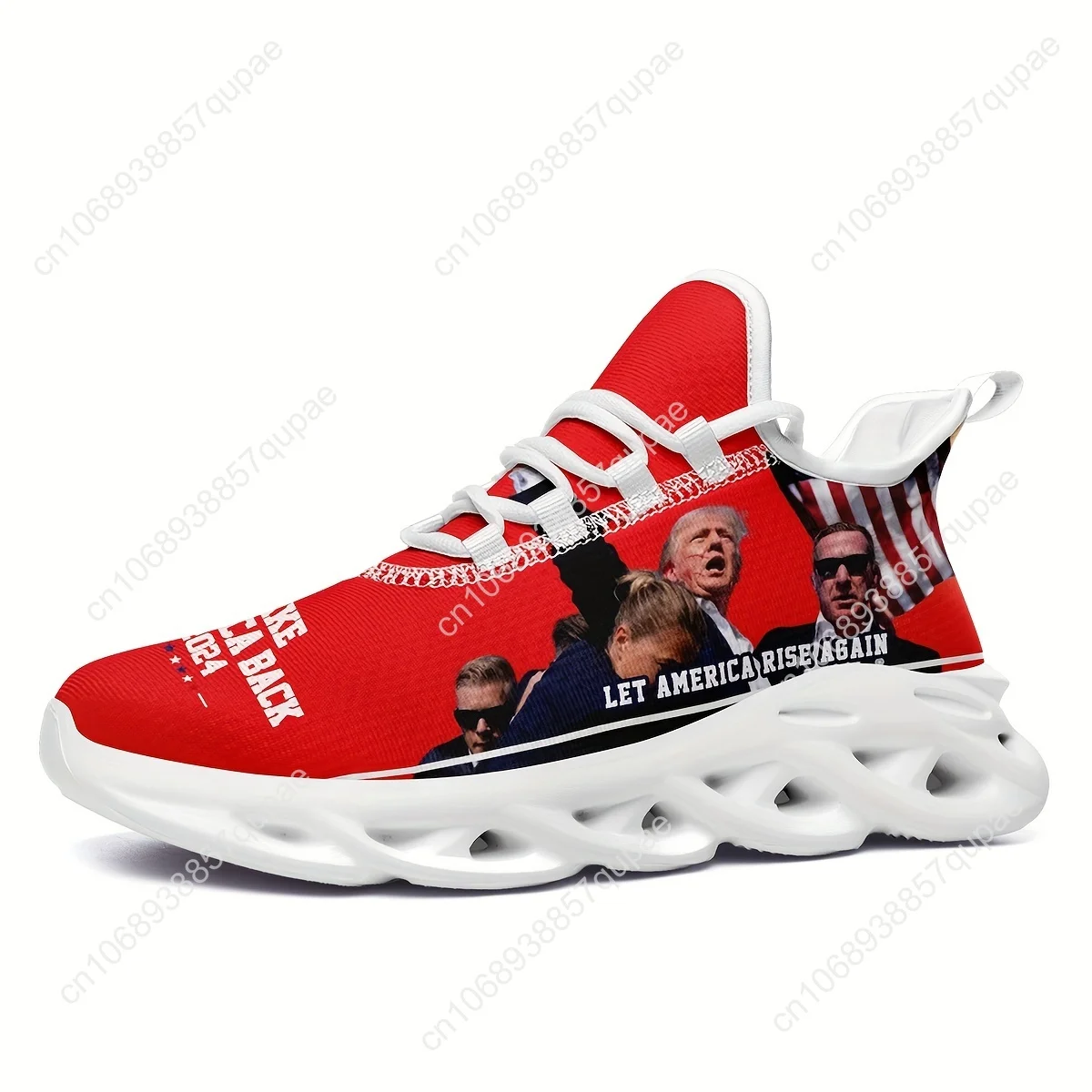 Trump Themed Pattern Print Casual Flats Sneakers Mens Womens Sports Running Shoes High Quality DIY Sneaker customization Shoe