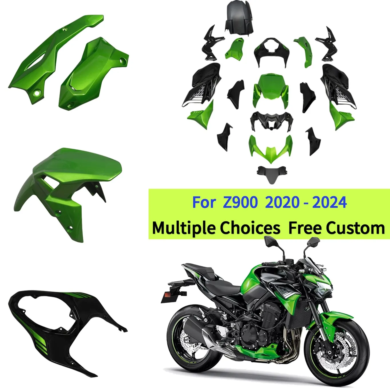 

Z900 Naked Bike Body Panels for Kawasaki ZR900 2020-2024 Z 900 SE Modified Replacement Motorcycle Streetfighter Fairing