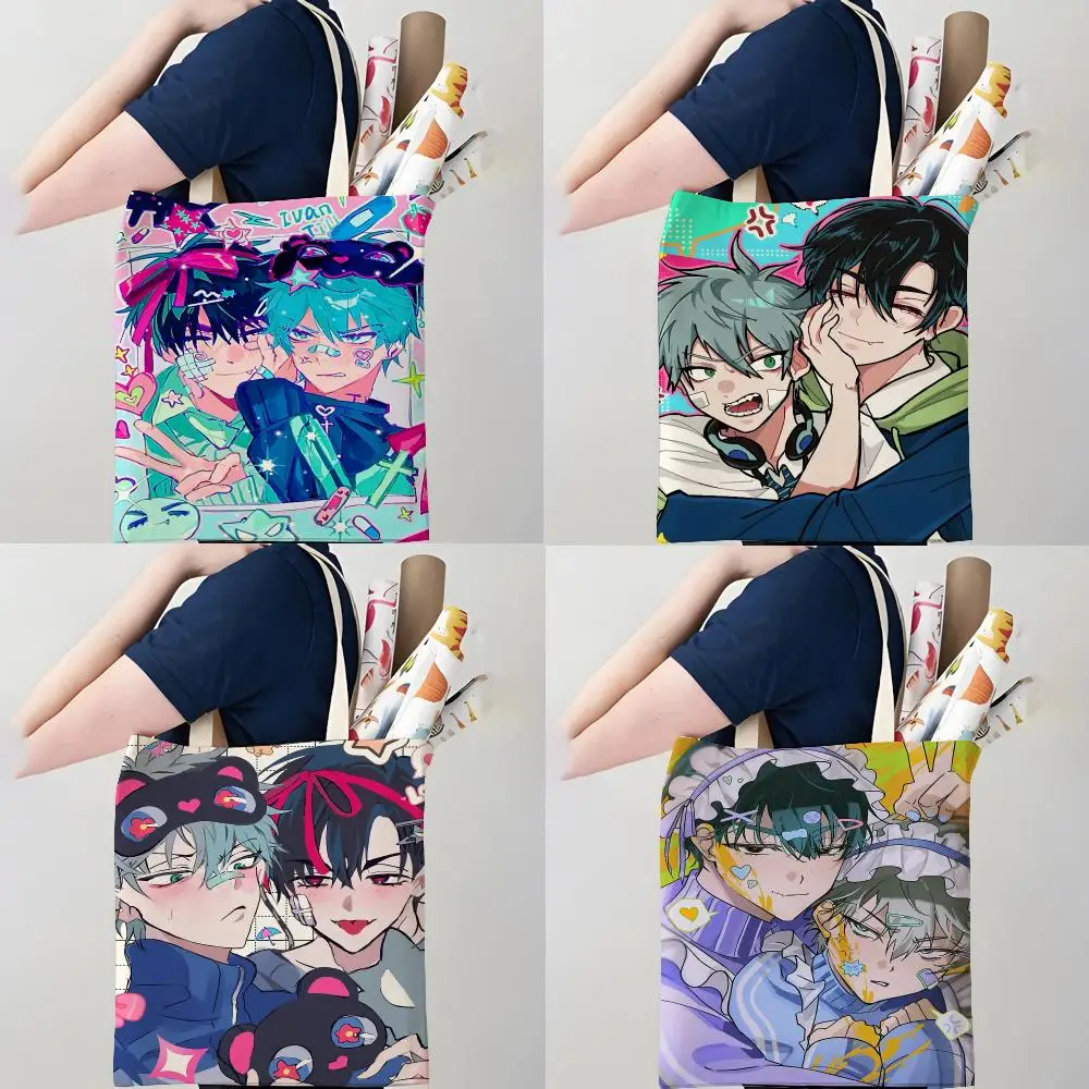 A-Alien Stage Ivan Till Storage Bags Canvas Double-Sided Print Tote Bag Large Capacity Shoulder Fashion Shopping Handbag