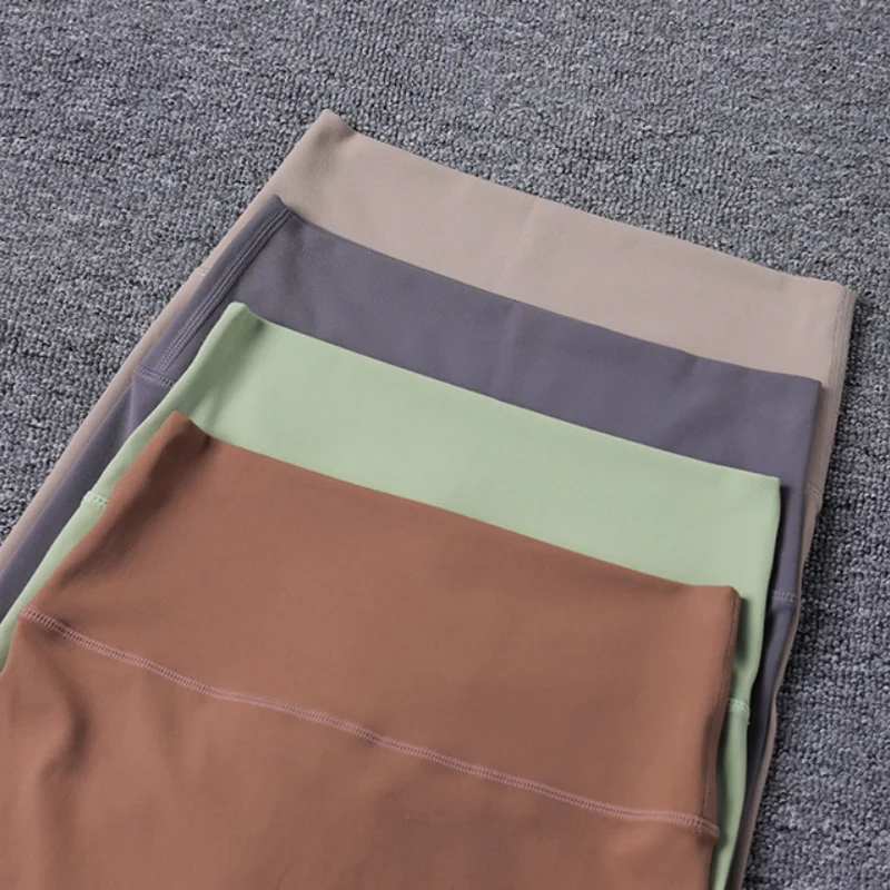 Solid Color Soft Women Fitness Sports Short Leggings Cycling Comprehensive Training Jog High Waist Yoga Short
