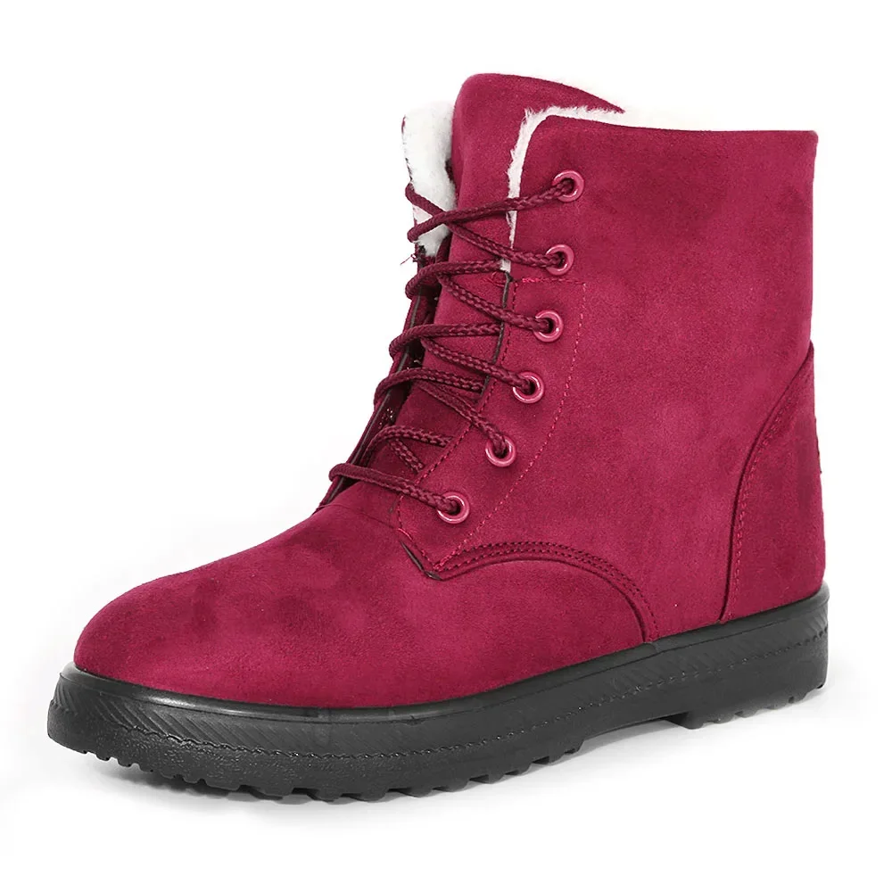 Botas de nieve para hombre y mujer, nuevas botas Martin para el calor del invierno, zapatos de suela gruesa de gran tamaño, zapatos vaqueros 35-44 para mujer