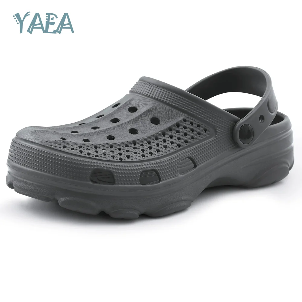 YAEA Women Men Summer Sandals Outdoor Casual Shoes Beach Slippers Soft Platform Beach Slipper Fashion Big Toe Holey Garden Shoes