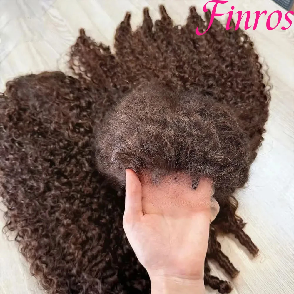 

Chocolate Brown Burmese Curly Hair Wig 13x6 HD Lace Front Human Hair Wig 13x4 Lace Front Pre Pluck Deep Wave Wig For Women 200%