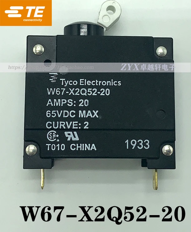 W67-X2Q52-20 8-1393252-4 Tyco автоматический выключатель, Тандемная поездка 20A, подлинный