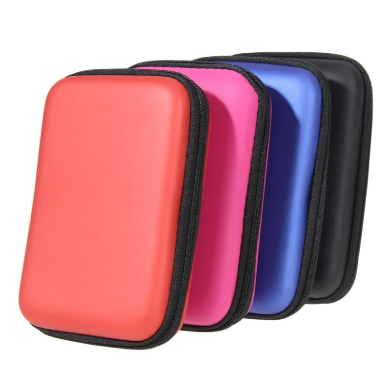 Portable Small Storage Case Zipper Carrying Pouch Bag Box for Charger Earphone Headphone Date Cable Organizer Office Supplies