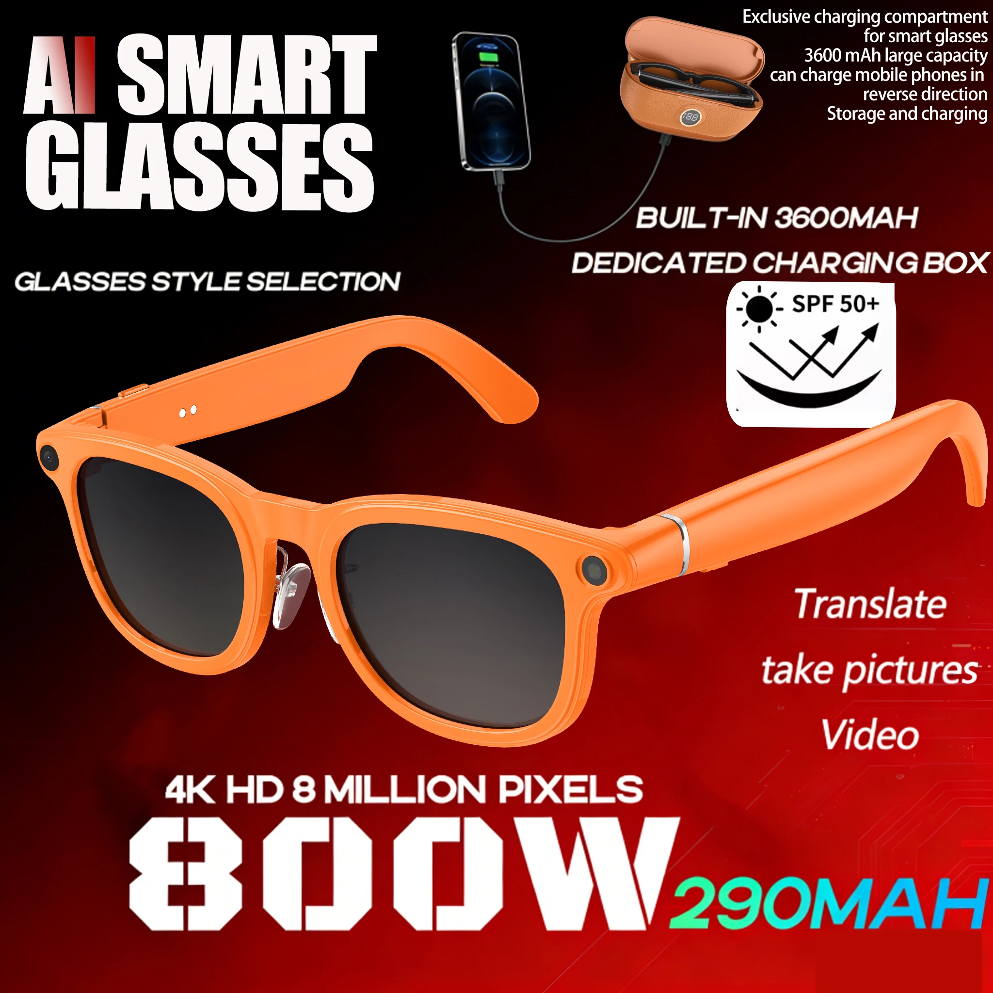 

Новые умные очки AI 2026: минималистичные, премиум-класса, с Bluetooth-звонками, синхронным переводом/4K видео, ультралегкие, совместимые с TR90