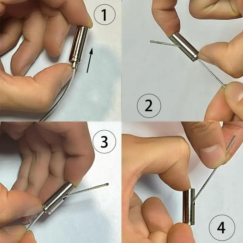 طقم نظام تعليق تركيبات الإضاءة السداسية، طقم كابل سلك معلق للسقف، كابلات تعليق ضوء حوض السمك 3.3/6.6 قدم مختومة