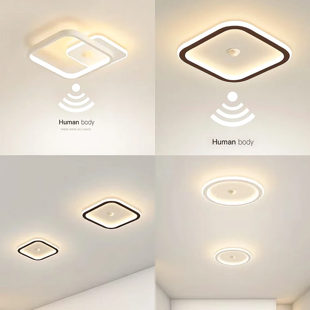 Modern LED Ceiling Light Human Body Induction Lamp for Living Room Entrance Hallway Corridor Sensor Lamp indoor lighting fixture