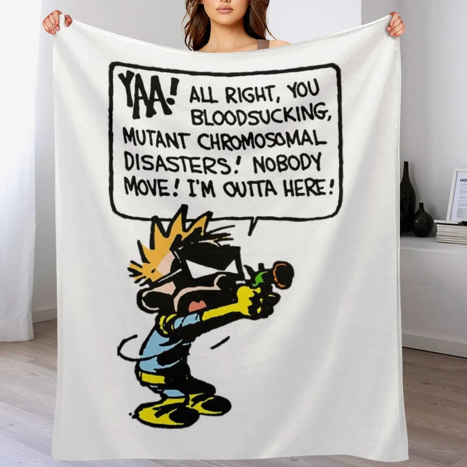 

Calvin And Hobbes T-ShirtSPACEMAN SPIFF - 2.0 Throw Blanket Lightweight Warm Blanket for Travel Camping