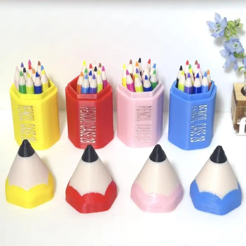 Poppenhuis miniatuur schoolbenodigdheden set gekleurde pennen potloden model voor kinderen fantasiespel poppenhuis desktop kantoor
