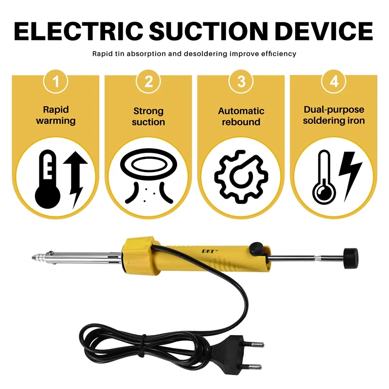 Imagem -04 - Elétrica Vácuo Solda Otário Soldagem Desoldering Bomba Ferro de Solda Remoção Solda Ferro Pen Ferramenta de Reparo Plug ue