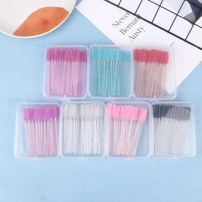 50PCS Disposable Cotton Swab Eyelash Brushes Individual Eyelashes Microbrush Lash Removing Lash Extension Accessories