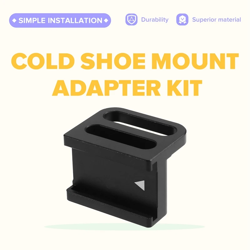 Best-Cold Shoe Mount Adapter 90° Degree Angle For DSLR Camera Cold Shoe Base