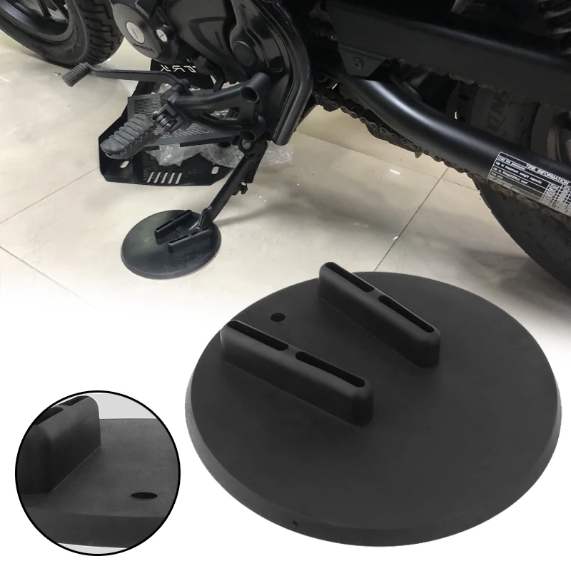 Motorcycle Kickstand Pad Kick Stand Coaster Puck For Harley Touring Sportster Motorcycle Equipments Parts