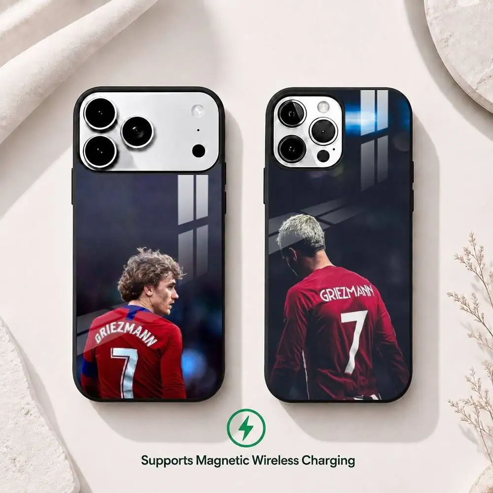 

Football player Antoine Griezmann Phone Case For iPhone17,16,15,14,13,12,11 Plus,Pro Allows magnetic wireless charging