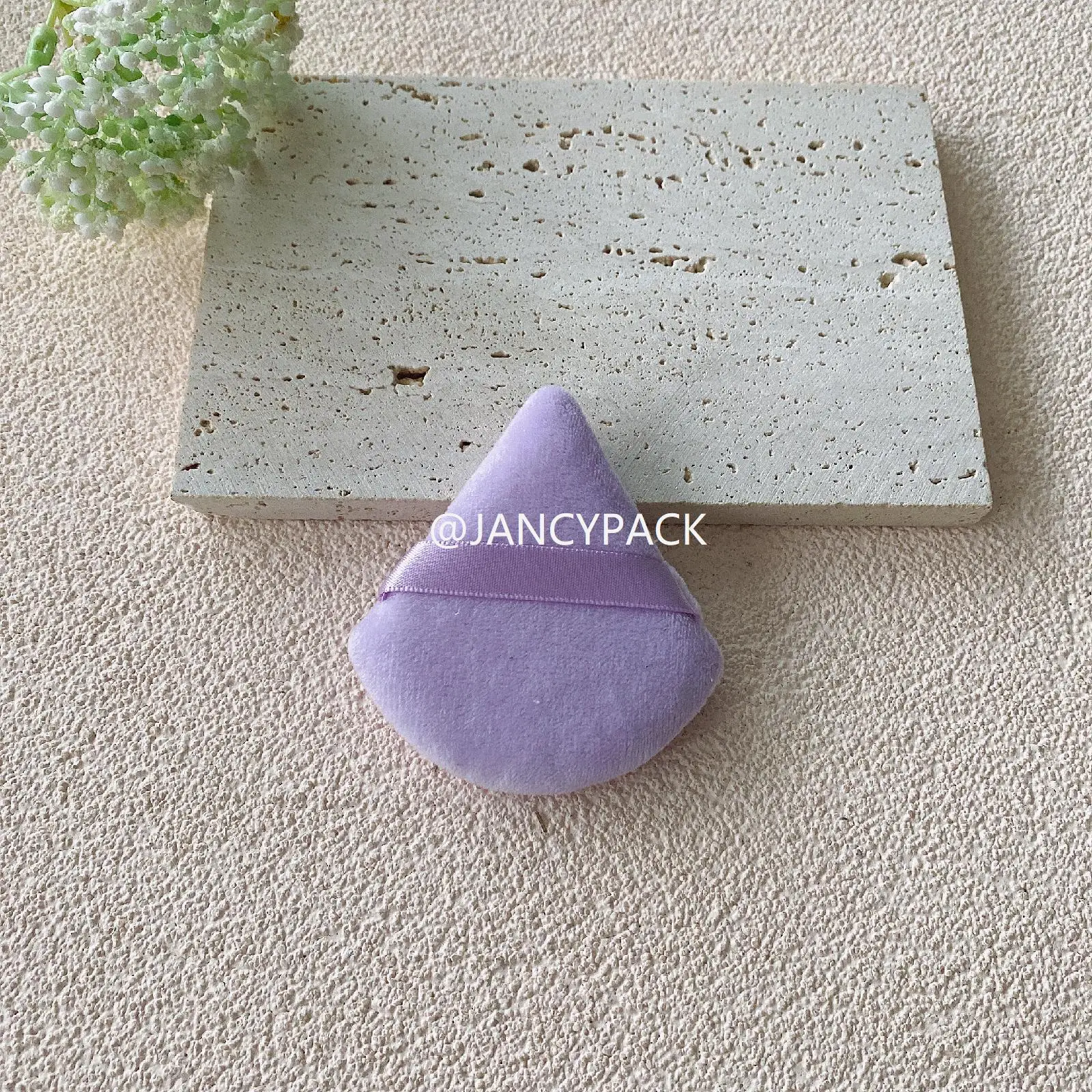 Esponja triangular para pó, 50 peças, esponja de maquiagem cosmética, marca própria, veludo macio, pó solto, creme