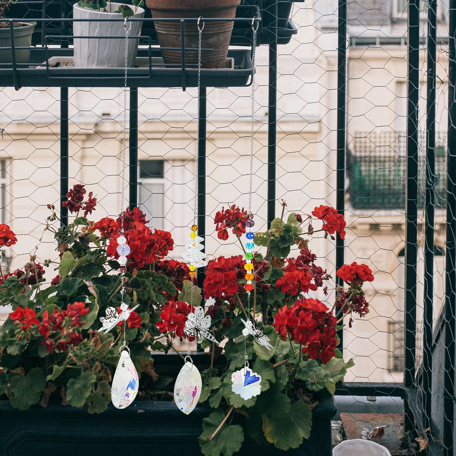 

7pcs Artificial Crystal Sunlight Catcher Hanging nament Delicate Bee Shaped Garden Decoration Stylish Party Wedding