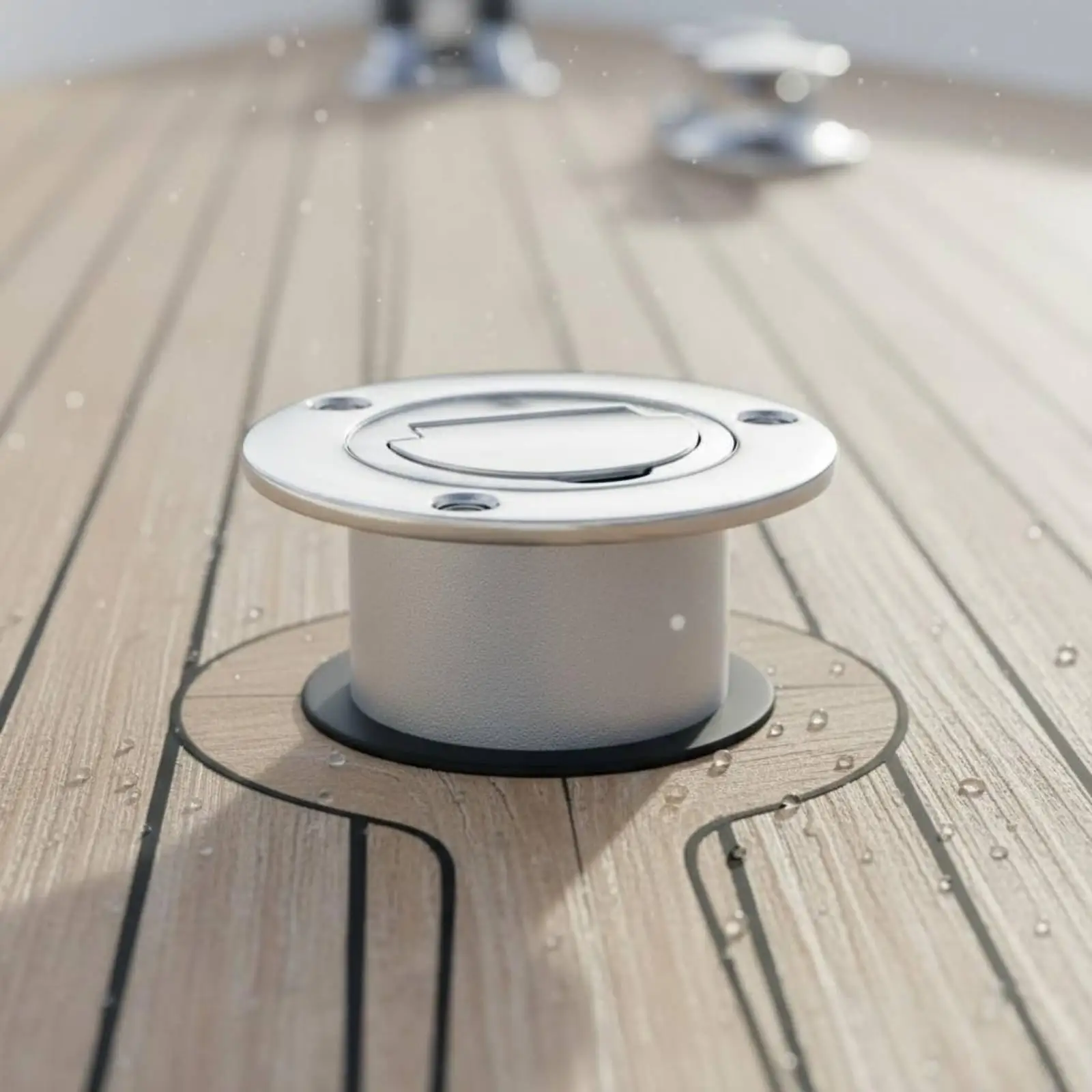 Marine Hardware Angled Fuel Filler Cap Stainless Steel Tank Deck Fill for Boat RV Upgrades