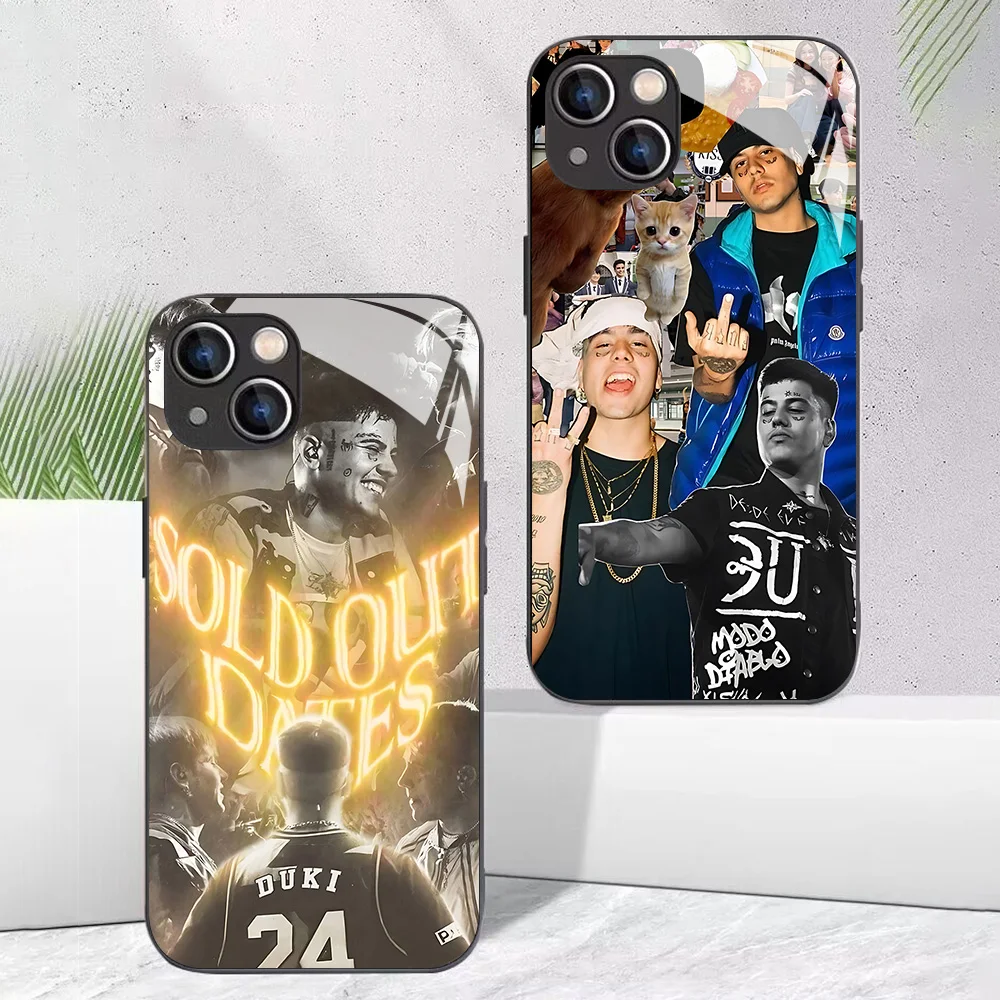 Rapper Duki Phone Case for Samsung A73 A72 A55 A54 A53 A35 A34 A33 A32 A30 A24 A23 A22 A15 A05 4G 5G Glass Soft Silicone Cover