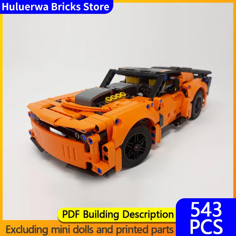 

Модель городской автомобиль MOC, строительные кирпичи Challenger, американский мускулистый автомобиль, модульная технология, детские праздничные подарки, сборные игрушки, костюм