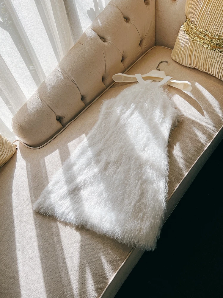 

White Tassel Ne Hanging Dr Pure Desire Sle ort Holiday Dr Ele Ladylike Dr for Par Polyester Fiber