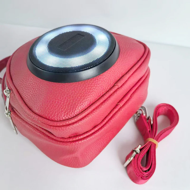 Borsa per altoparlante portatile Borsa a tracolla Qualità audio Hi-Fi Borsa per suono per motociclismo leggera e impermeabile per passeggiate in città